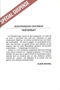 Couverture du livre Yesterday